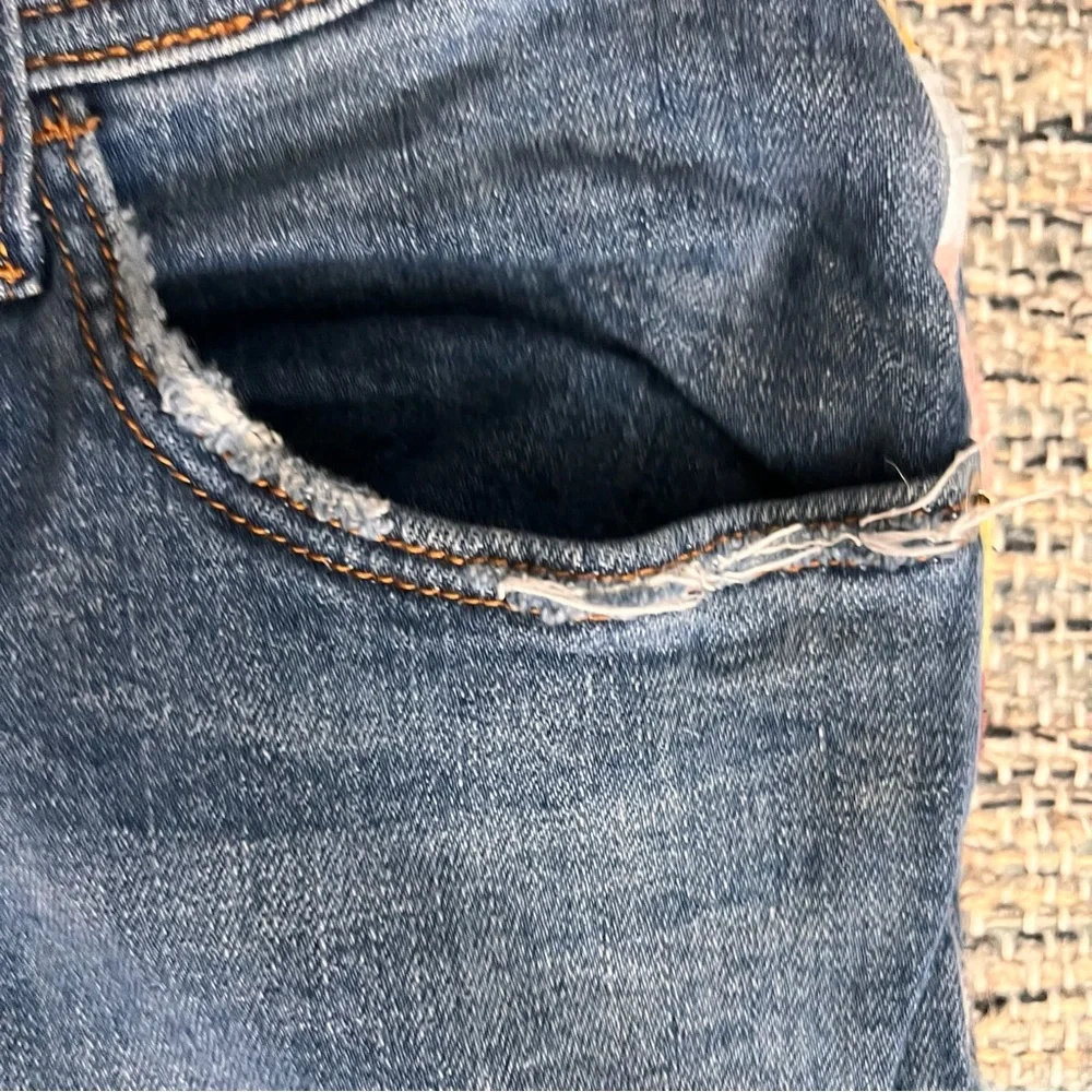 Anthropologie Pilcro Slim Boyfriend Crop side stripe jeans 32 - Picture 5 of 11